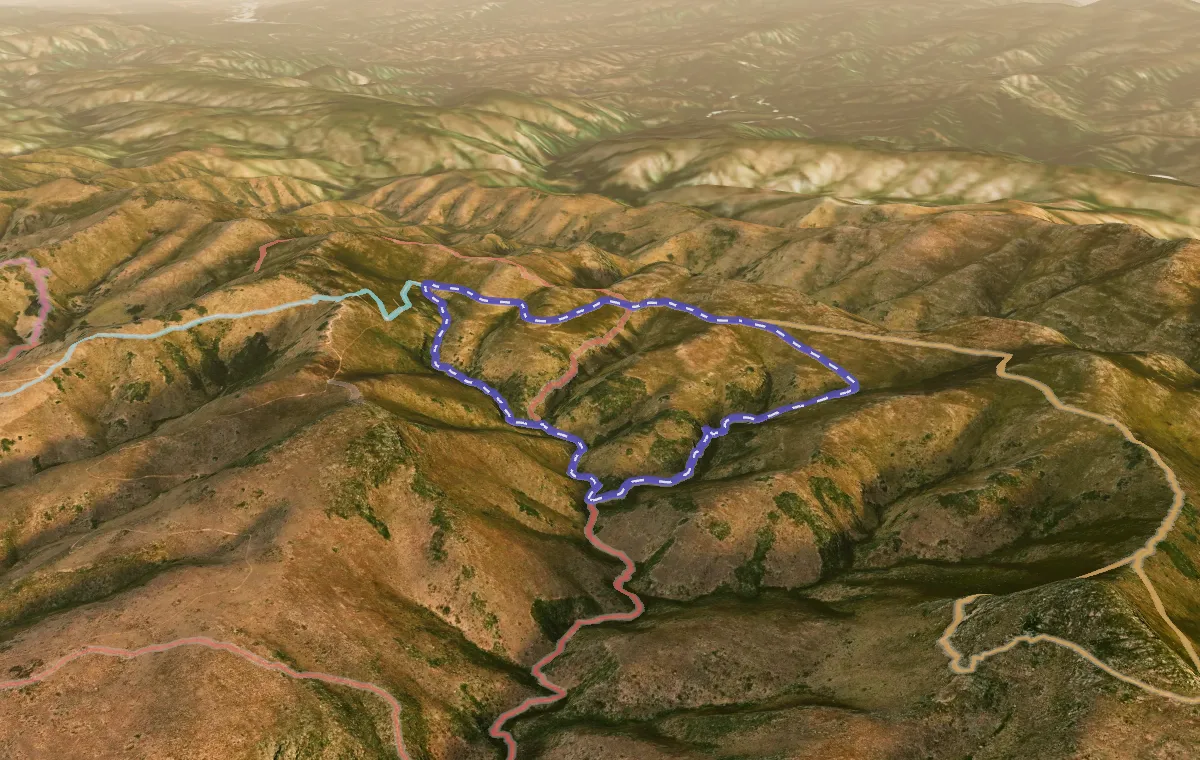 3D view of Geelhoutkloof Trail