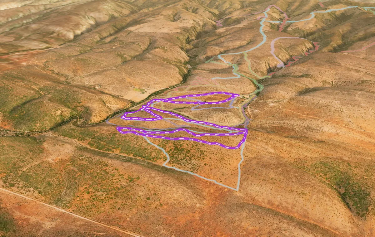 3D view of Purple Route