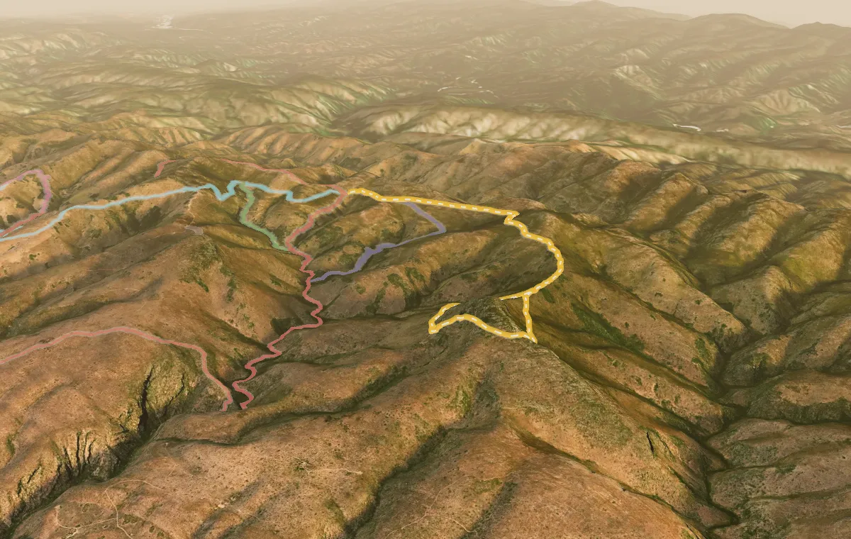 3D view of Winterhoek Trail